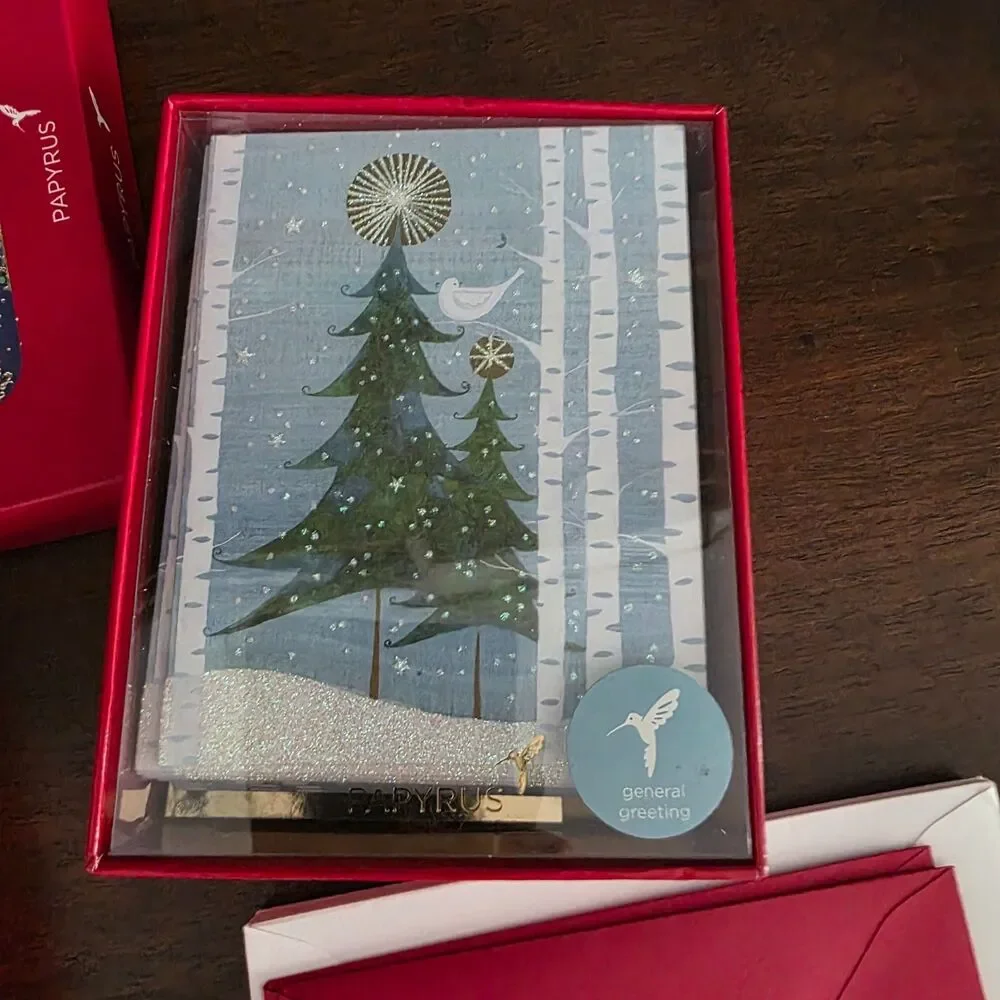 Lot of Papyrus Cards Greeting Note Christmas Cards New Holiday 4 boxes